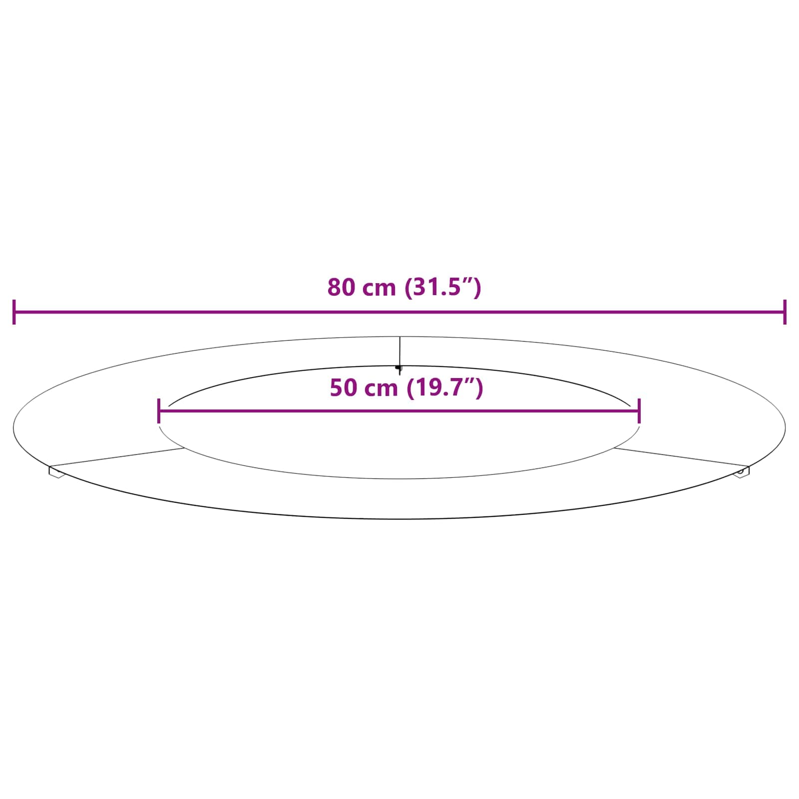 tinkamas plokštiems medžio žiedams 5 vnt. Rūdijanti Ø50/80 cm tinkamas plokštiems medžio žiedams 5 vnt. Rūdijanti Ø50/80 cm