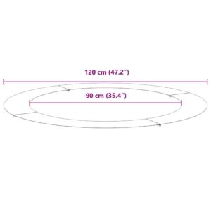 tinkamas plokštiems medžio žiedams 5 vnt. Juoda Ø90/120 cm