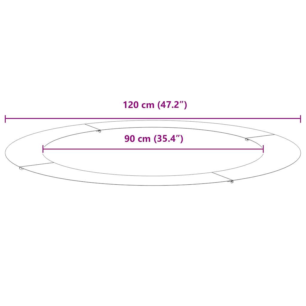 tinkamas plokštiems medžio žiedams 5 vnt. Juoda Ø90/120 cm tinkamas plokštiems medžio žiedams 5 vnt. Juoda Ø90/120 cm