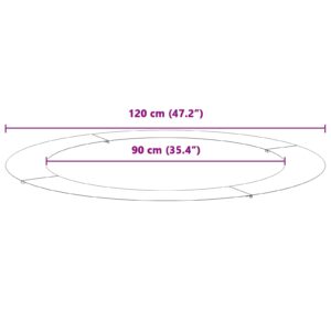 tinkamas plokštiems medžio žiedams 5 vnt. Rūdijanti Ø90/120 cm
