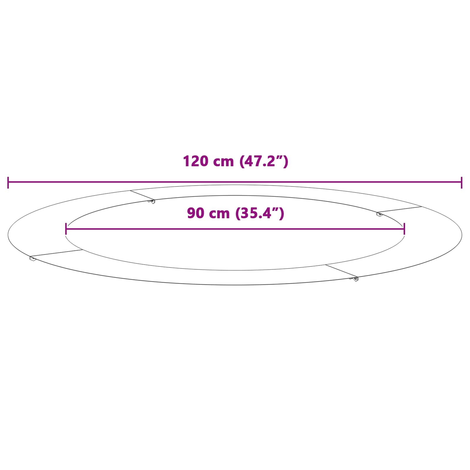 tinkamas plokštiems medžio žiedams 5 vnt. Rūdijanti Ø90/120 cm tinkamas plokštiems medžio žiedams 5 vnt. Rūdijanti Ø90/120 cm
