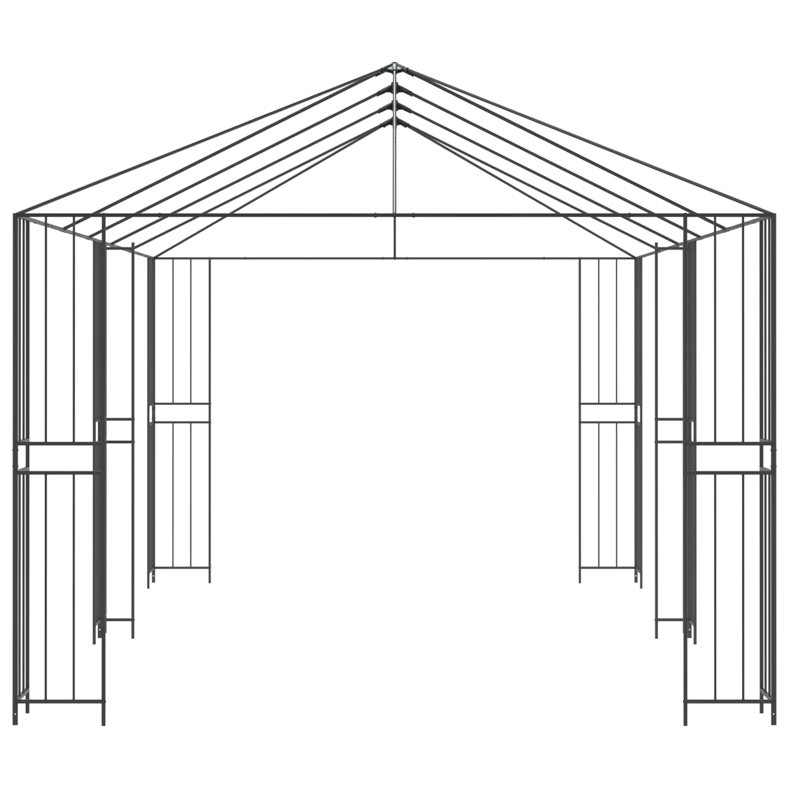 Paviljono rėmas be paviljono audinio 6 x 3 m Juoda Plienas Paviljono rėmas be paviljono audinio 6 x 3 m Juoda Plienas - Image 6