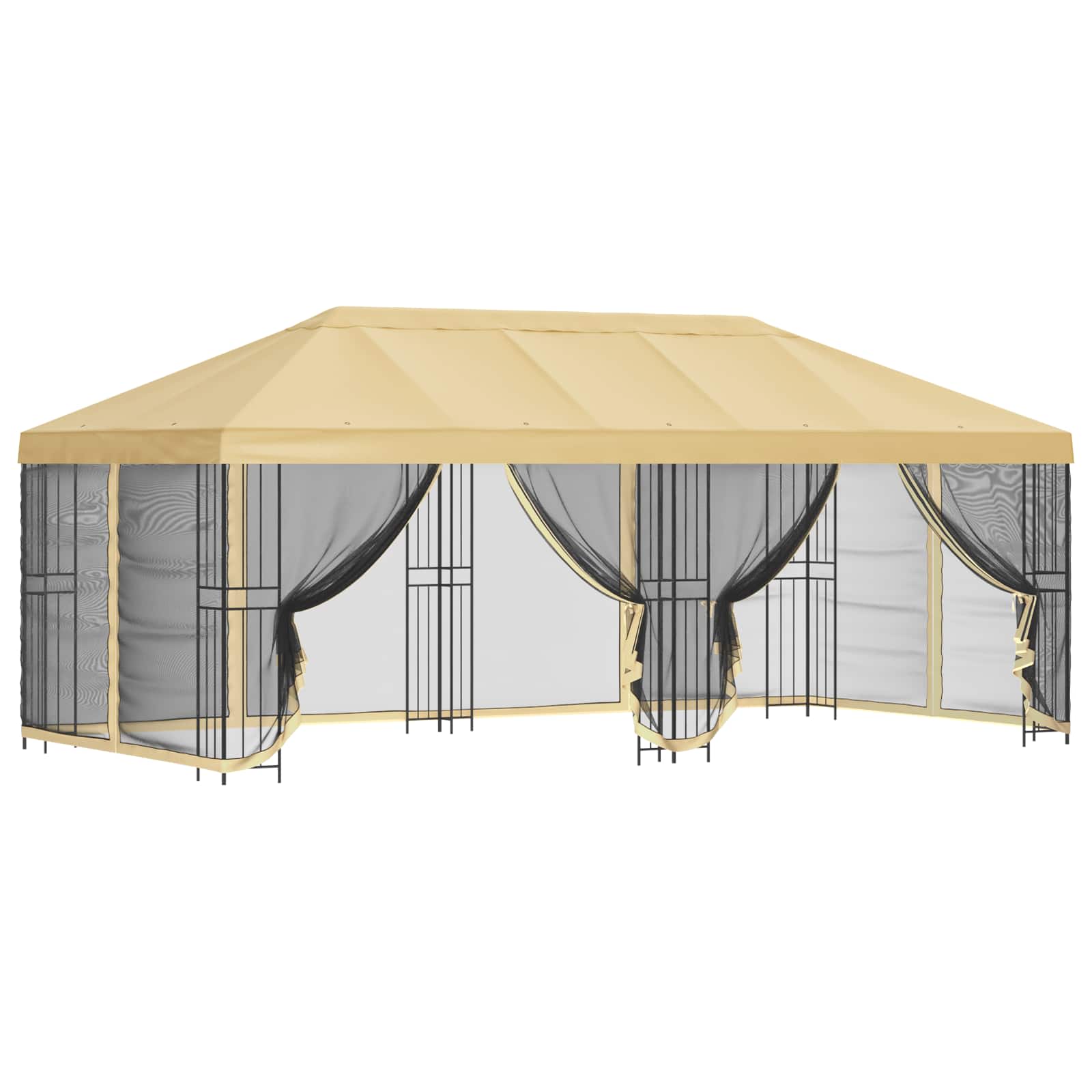 Paviljonas su šoninėmis sienelėmis 6 x 3 m Kreminė Paviljonas su šoninėmis sienelėmis 6 x 3 m Kreminė - Image 3
