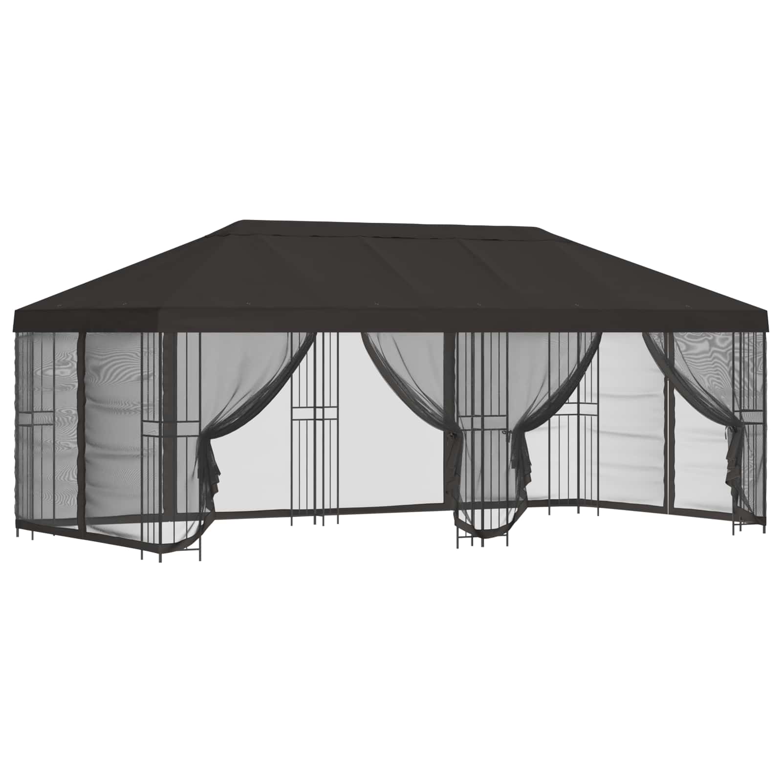 Paviljonas su šoninėmis sienelėmis 6 x 3 m Antracito Paviljonas su šoninėmis sienelėmis 6 x 3 m Antracito - Image 3