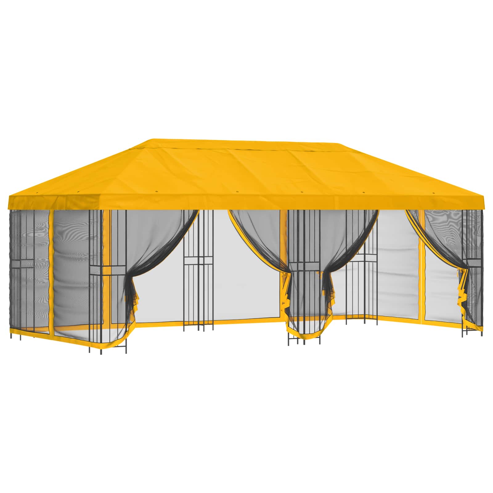 Paviljonas su šoninėmis sienelėmis 6 x 3 m Geltona Paviljonas su šoninėmis sienelėmis 6 x 3 m Geltona - Image 3