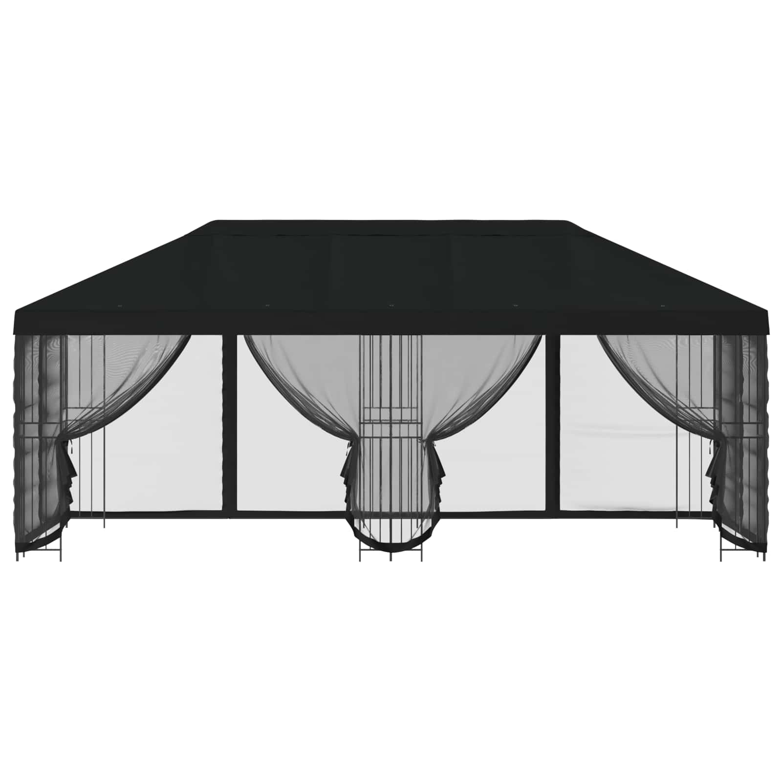 Paviljonas su šoninėmis sienelėmis 6 x 3 m Juoda Paviljonas su šoninėmis sienelėmis 6 x 3 m Juoda - Image 4