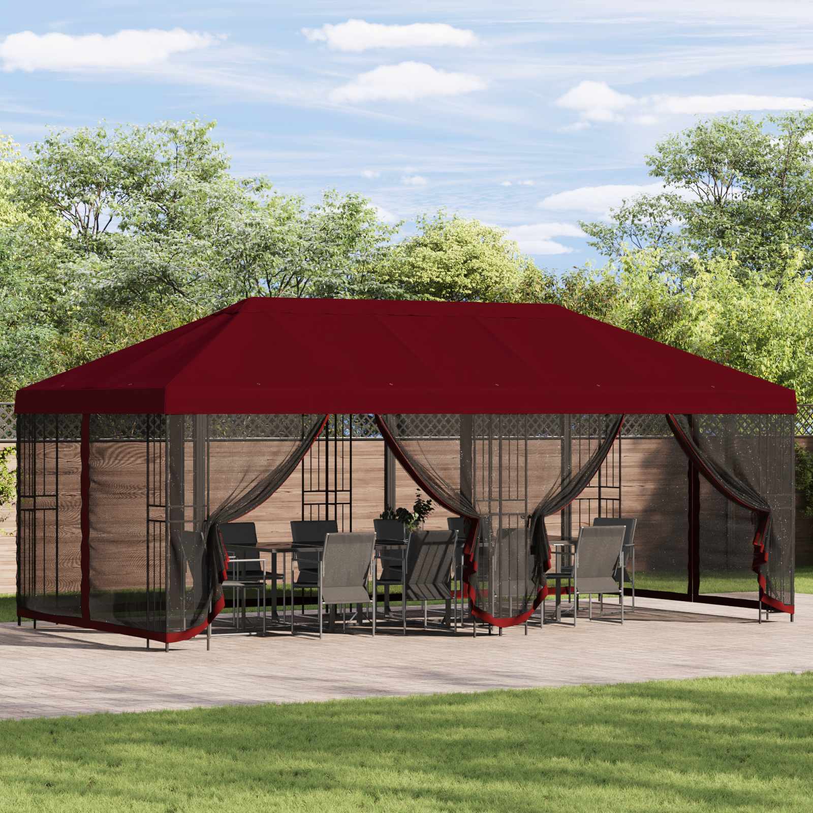 Paviljonas su šoninėmis sienelėmis 6 x 3 m Vyšninė Paviljonas su šoninėmis sienelėmis 6 x 3 m Vyšninė - Image 2