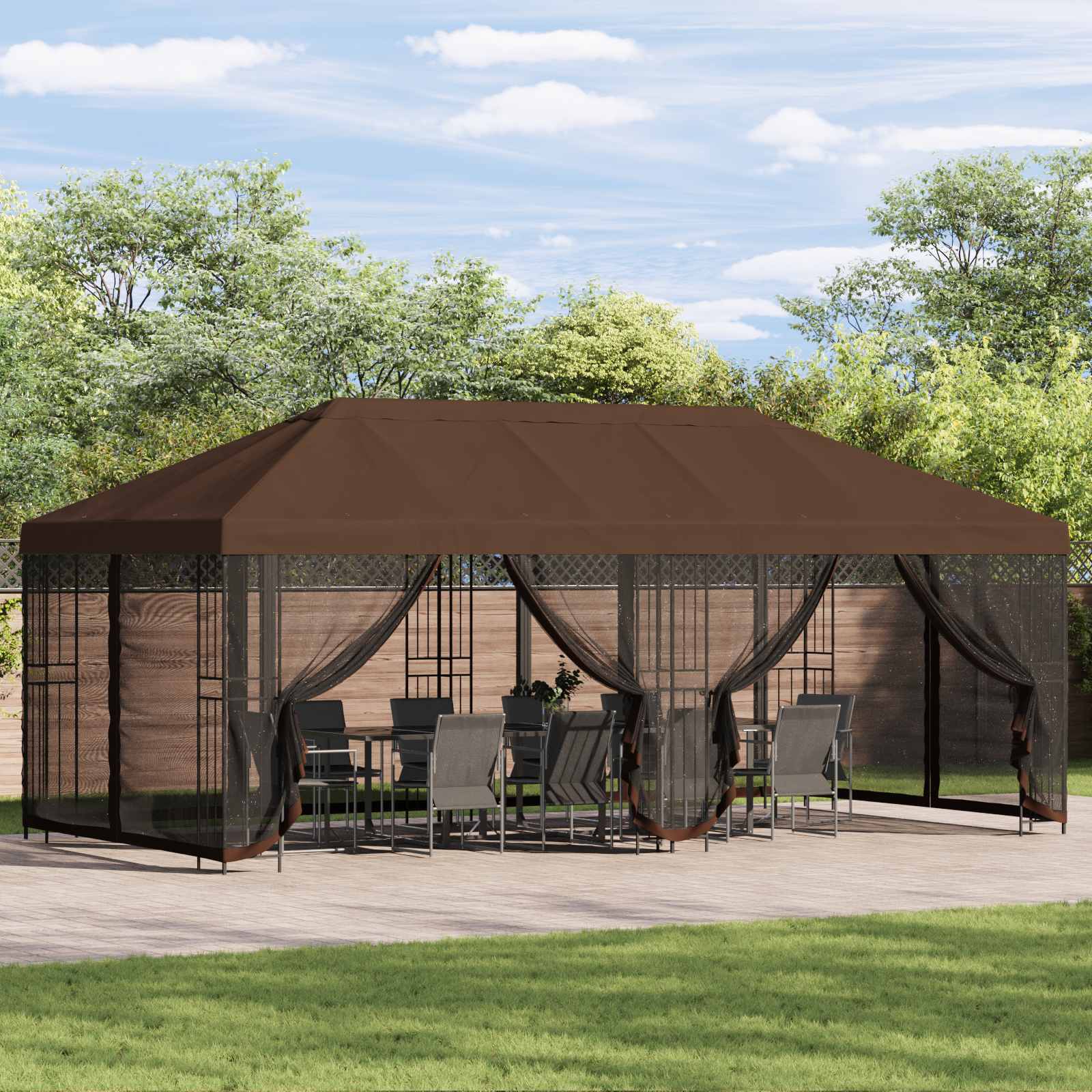 Paviljonas su šoninėmis sienelėmis 6 x 3 m Ruda Paviljonas su šoninėmis sienelėmis 6 x 3 m Ruda - Image 2