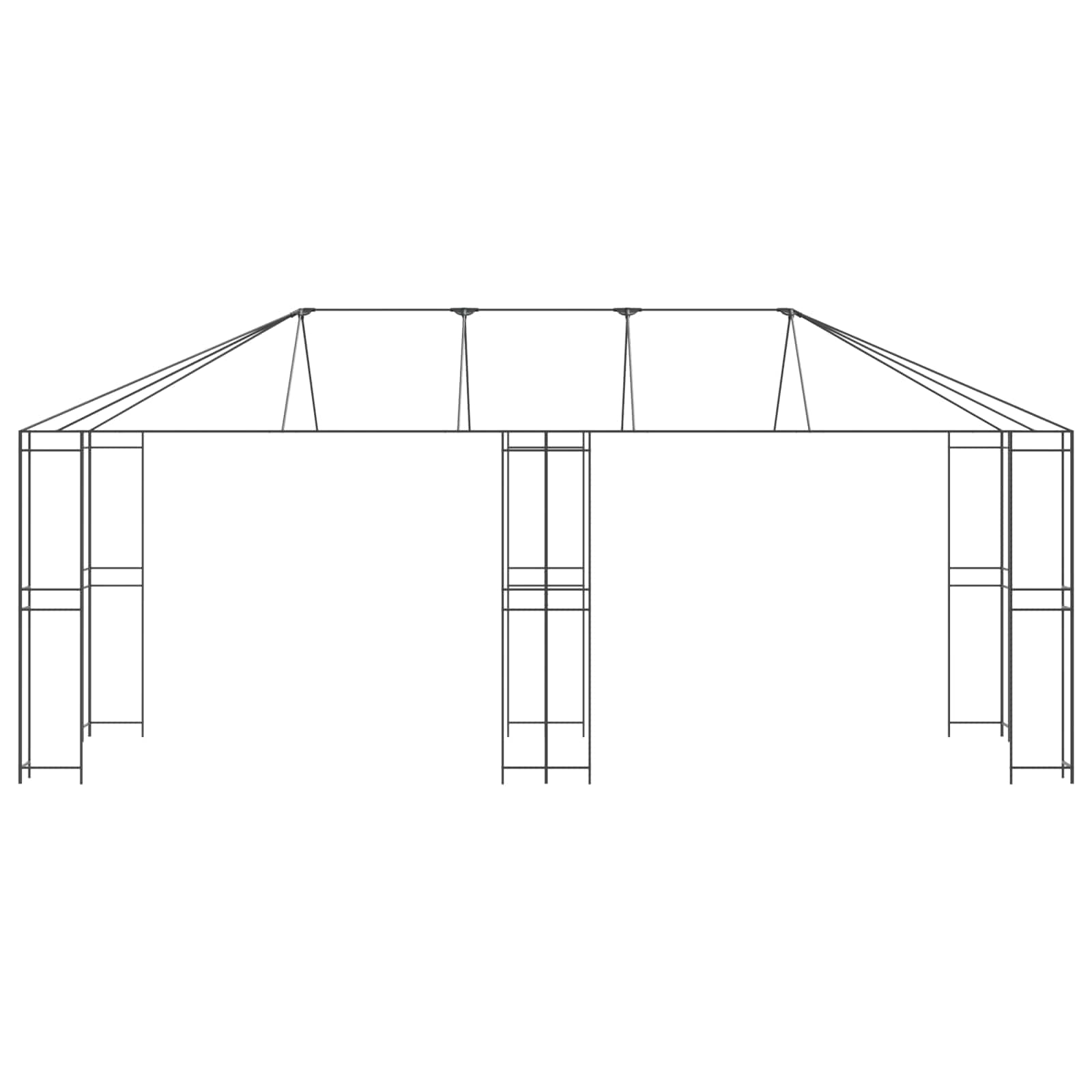 Paviljono rėmas be paviljono audinio 6 x 3 m Juoda Plienas Paviljono rėmas be paviljono audinio 6 x 3 m Juoda Plienas - Image 5