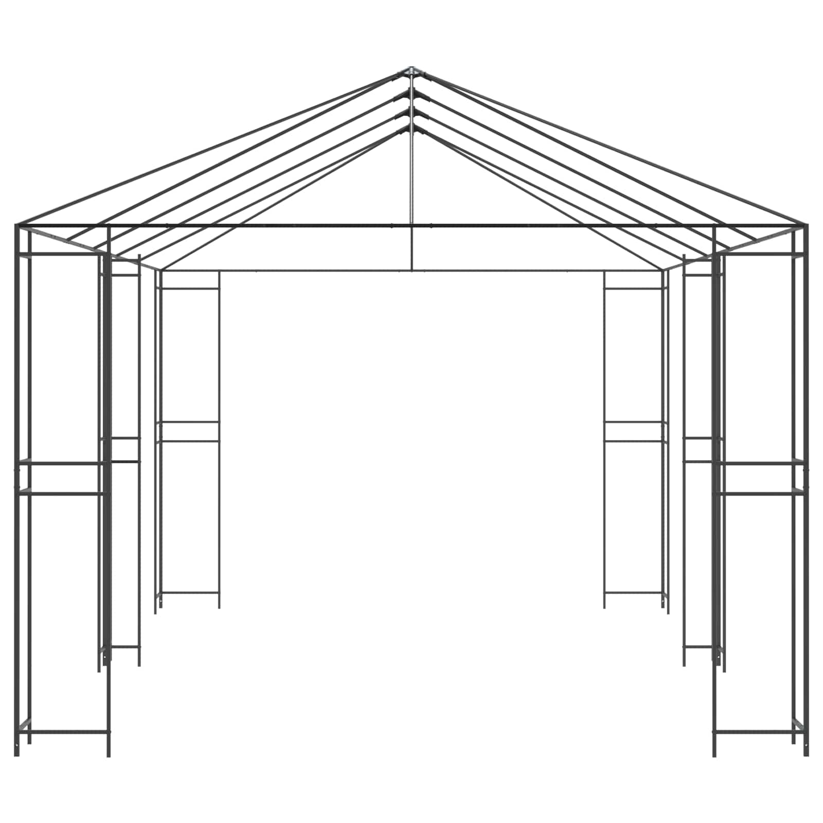 Paviljono rėmas be paviljono audinio 6 x 3 m Juoda Plienas Paviljono rėmas be paviljono audinio 6 x 3 m Juoda Plienas - Image 6