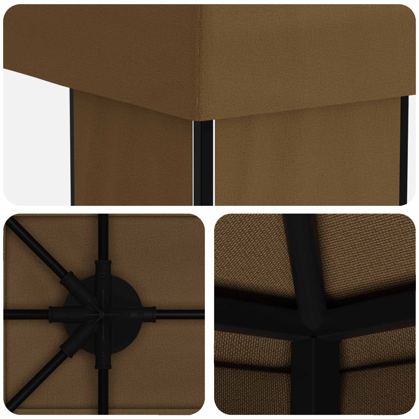 Sodo Paviljonas 6 x 3 m Taupe Poliesteris ir plienas 190 gsm Sodo Paviljonas 6 x 3 m Taupe Poliesteris ir plienas 190 gsm - Image 6
