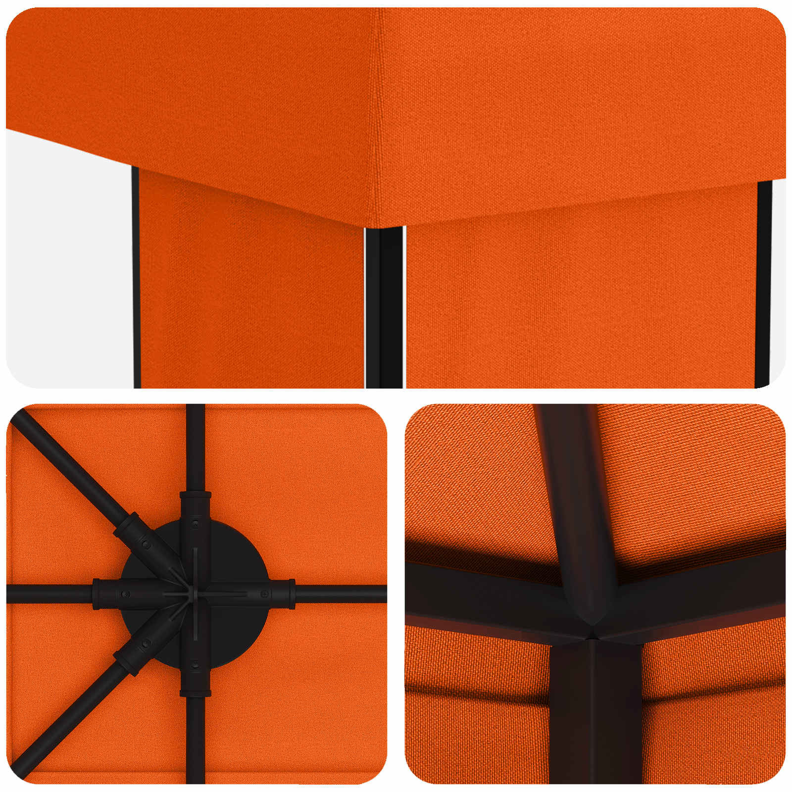 Sodo Paviljonas 6 x 3 m Oranžinė Poliesteris ir plienas 190 gsm Sodo Paviljonas 6 x 3 m Oranžinė Poliesteris ir plienas 190 gsm - Image 6