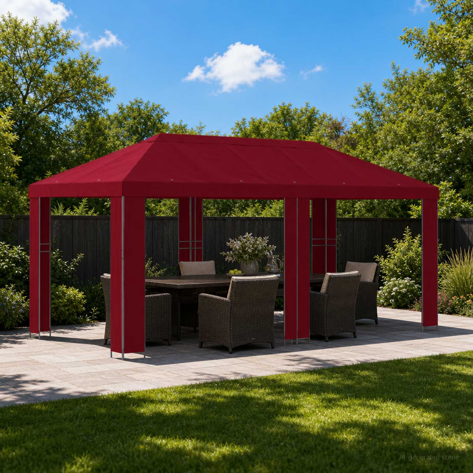 Sodo Paviljonas 6 x 3 m Vyšninė Poliesteris ir plienas 190 gsm Sodo Paviljonas 6 x 3 m Vyšninė Poliesteris ir plienas 190 gsm - Image 2