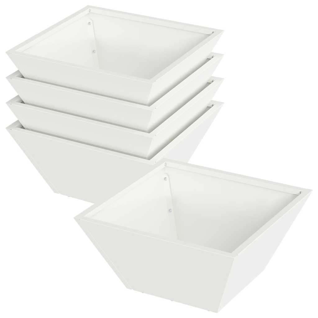 Sodo vazonas 5 vnt. Balta 35 x 35 x 15 cm Sodo vazonas 5 vnt. Balta 35 x 35 x 15 cm - Image 3