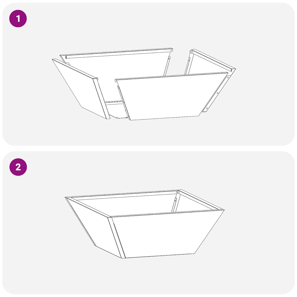 Sodo vazonas Juoda 40 x 40 x 15 cm Šaltai valcuotas plienas Sodo vazonas Juoda 40 x 40 x 15 cm Šaltai valcuotas plienas - Image 11