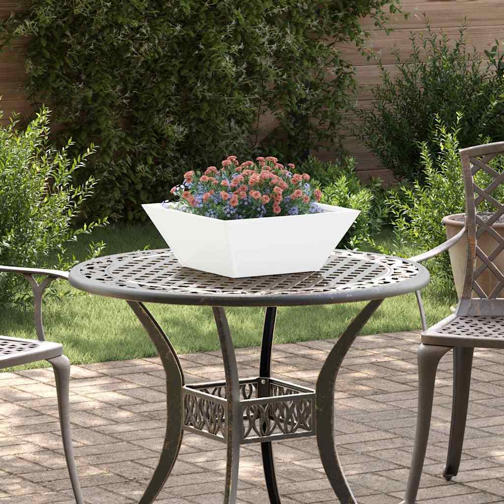 Sodo vazonas Balta 40 x 40 x 15 cm Šaltai valcuotas plienas Sodo vazonas Balta 40 x 40 x 15 cm Šaltai valcuotas plienas - Image 2
