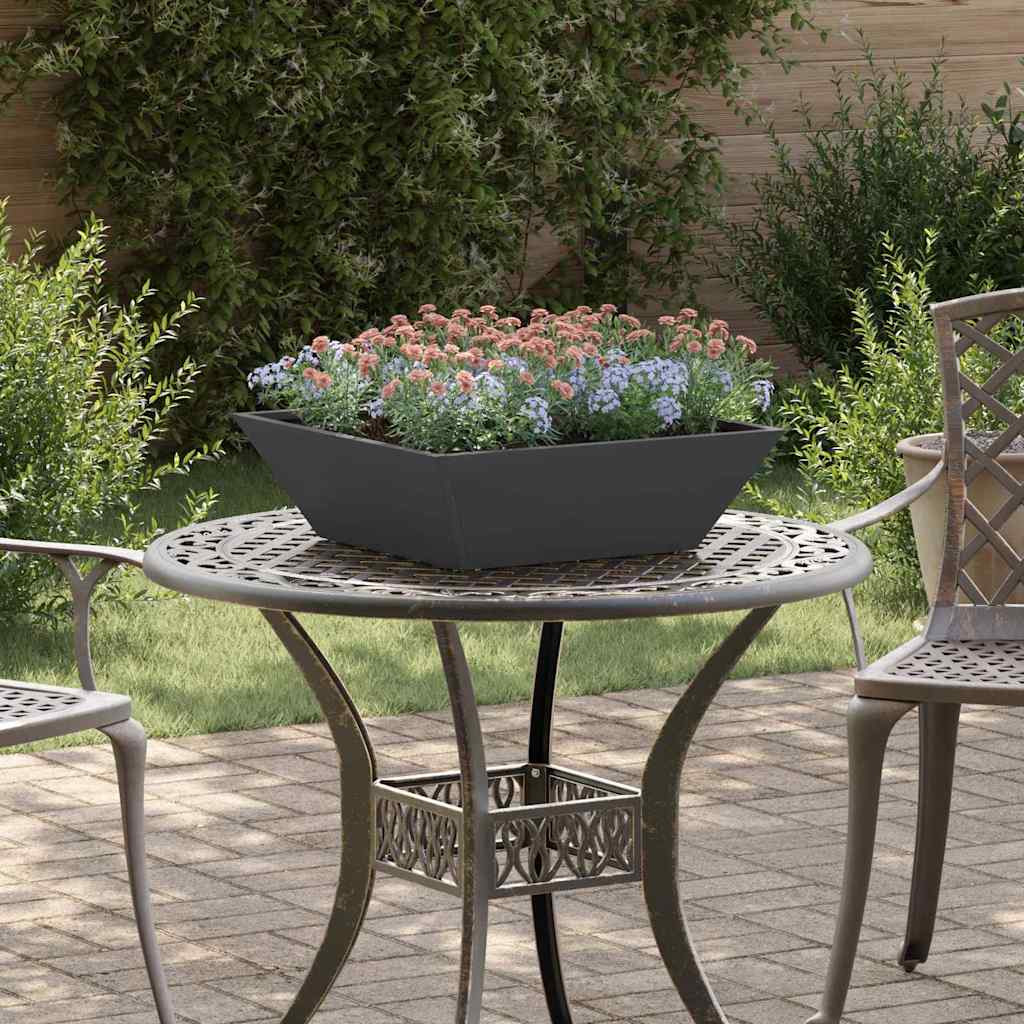 Sodo vazonas Juoda 50 x 50 x 15 cm Šaltai valcuotas plienas Sodo vazonas Juoda 50 x 50 x 15 cm Šaltai valcuotas plienas - Image 2