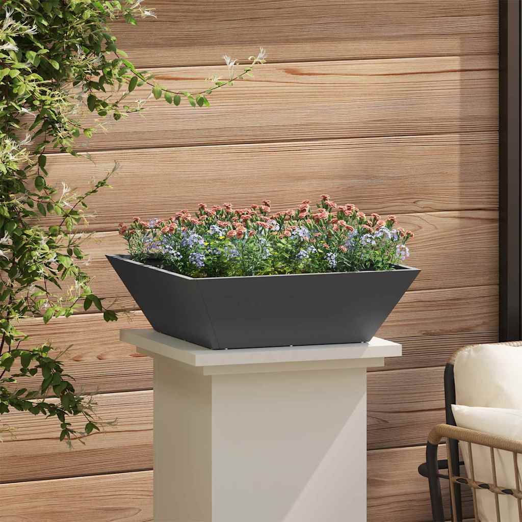 Sodo vazonas Juoda 50 x 50 x 15 cm Šaltai valcuotas plienas Sodo vazonas Juoda 50 x 50 x 15 cm Šaltai valcuotas plienas - Image 5