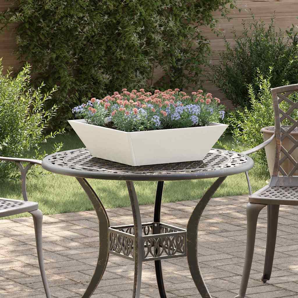 Sodo vazonas Balta 50 x 50 x 15 cm Šaltai valcuotas plienas Sodo vazonas Balta 50 x 50 x 15 cm Šaltai valcuotas plienas - Image 2