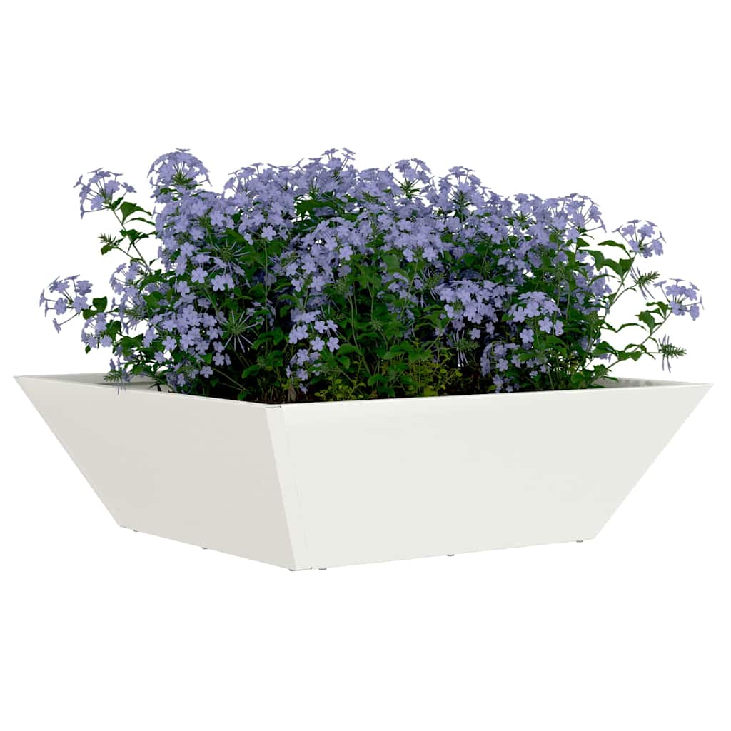 Sodo vazonas Balta 50 x 50 x 15 cm Šaltai valcuotas plienas Sodo vazonas Balta 50 x 50 x 15 cm Šaltai valcuotas plienas - Image 4