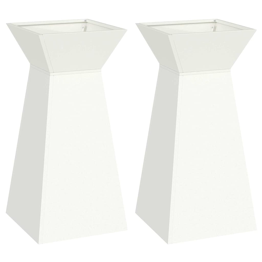 Stulpinis sodinukas 2 vnt. Balta 35 x 35 x 73 cm Stulpinis sodinukas 2 vnt. Balta 35 x 35 x 73 cm - Image 3