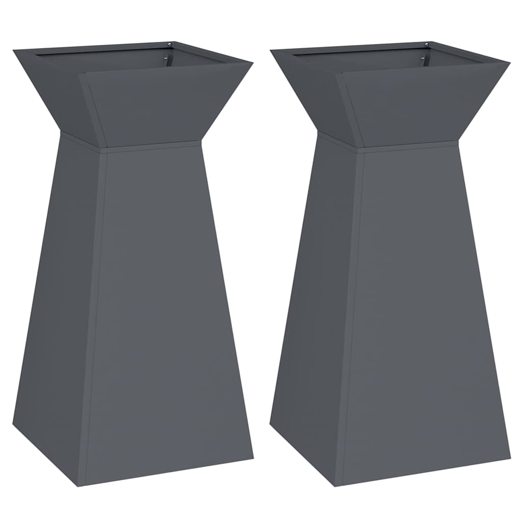 Stulpinis sodinukas 2 vnt. Antracito 35 x 35 x 73 cm Stulpinis sodinukas 2 vnt. Antracito 35 x 35 x 73 cm - Image 3