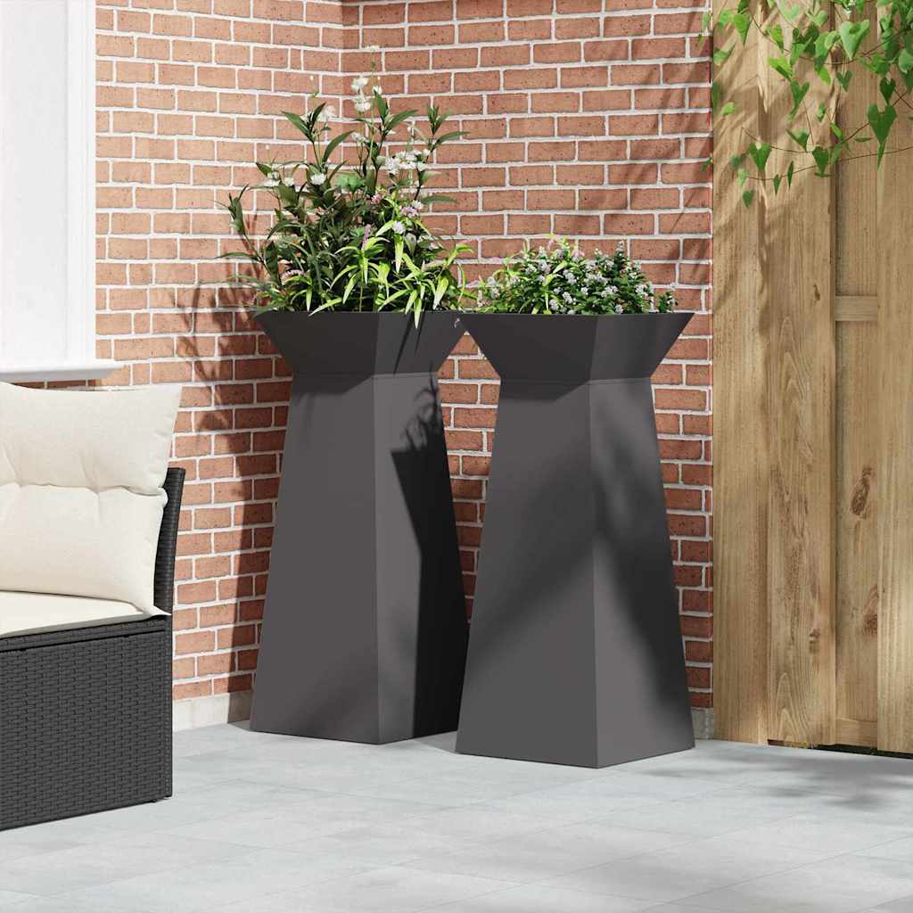 Stulpinis sodinukas 2 vnt. Juoda 40 x 40 x 100 cm Stulpinis sodinukas 2 vnt. Juoda 40 x 40 x 100 cm - Image 5