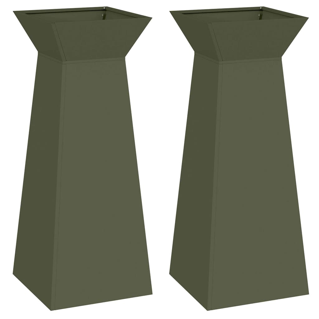 Stulpinis sodinukas 2 vnt. Alyvuogių žalia 40 x 40 x 100 cm Stulpinis sodinukas 2 vnt. Alyvuogių žalia 40 x 40 x 100 cm - Image 3