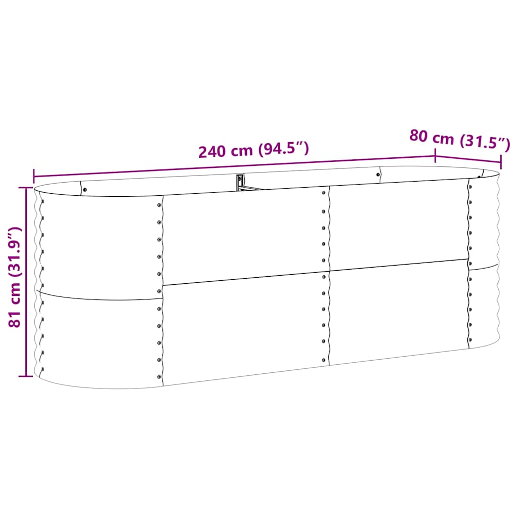 Pakelta lova Ruda 240 x 80 x 81 cm Plienas Pakelta lova Ruda 240 x 80 x 81 cm Plienas
