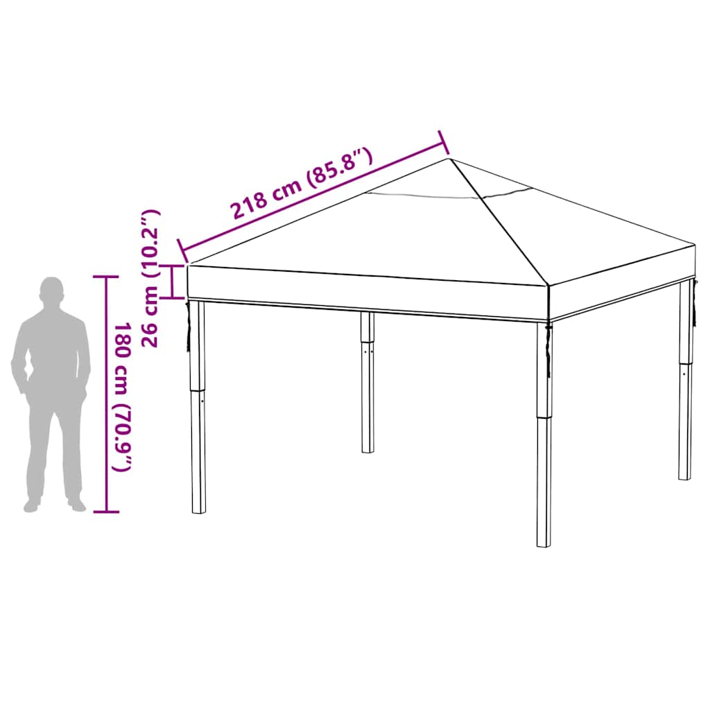 Paviliono dangos keitimas 300 x 300 x 26 cm Skaidrus PVC Paviliono dangos keitimas 300 x 300 x 26 cm Skaidrus PVC
