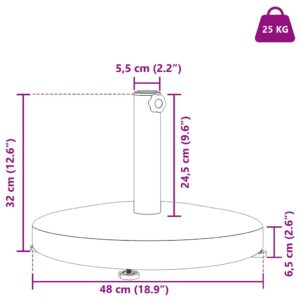 Skėčio pagrindas 24.35 kg Tamsiai pilka mediena Apvali