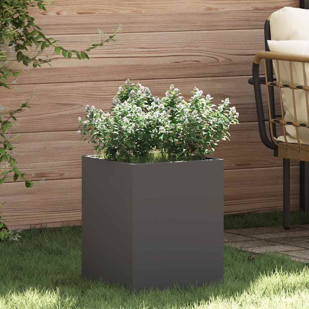 Sodo vazonas Juoda 32 x 32 x 40 cm Šaltai valcuotas plienas Sodo vazonas Juoda 32 x 32 x 40 cm Šaltai valcuotas plienas - Image 2