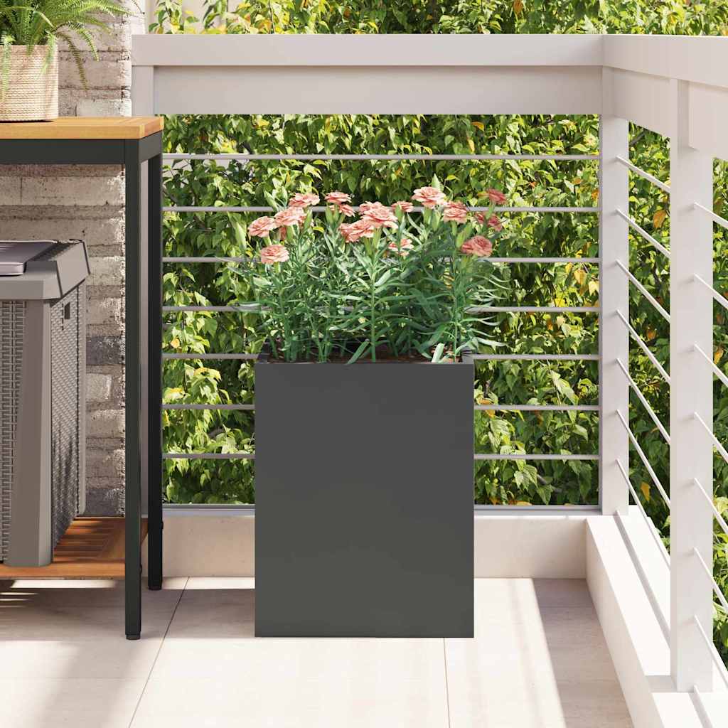 Sodo vazonas Juoda 32 x 32 x 40 cm Šaltai valcuotas plienas Sodo vazonas Juoda 32 x 32 x 40 cm Šaltai valcuotas plienas - Image 5