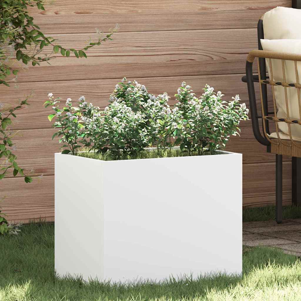 Sodo vazonas Balta 50 x 32 x 40 cm Šaltai valcuotas plienas Sodo vazonas Balta 50 x 32 x 40 cm Šaltai valcuotas plienas - Image 2
