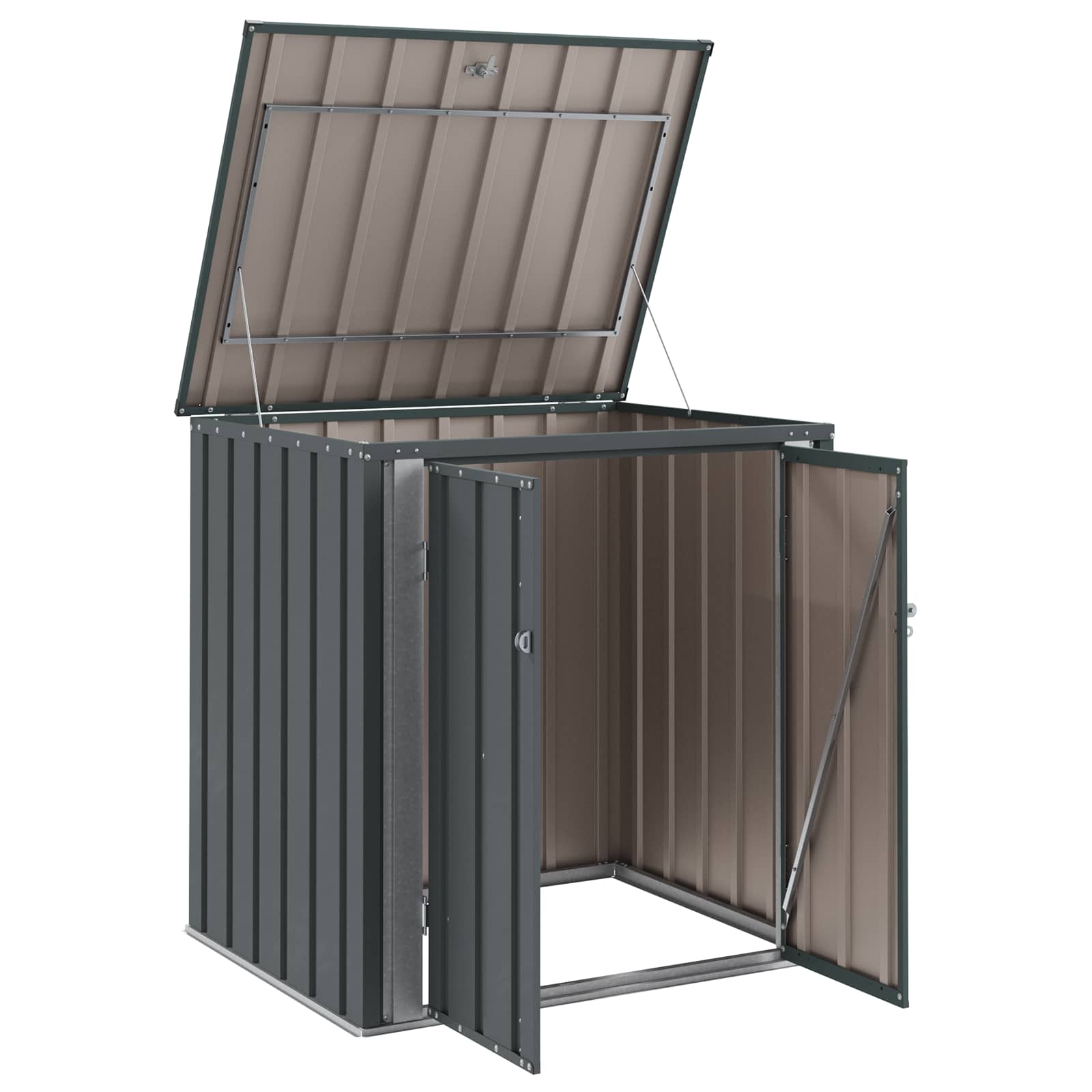 Sodo saugojimo dėžė Juoda 101,5 x 82 x 100 cm Plienas Sodo saugojimo dėžė Juoda 101,5 x 82 x 100 cm Plienas - Image 7