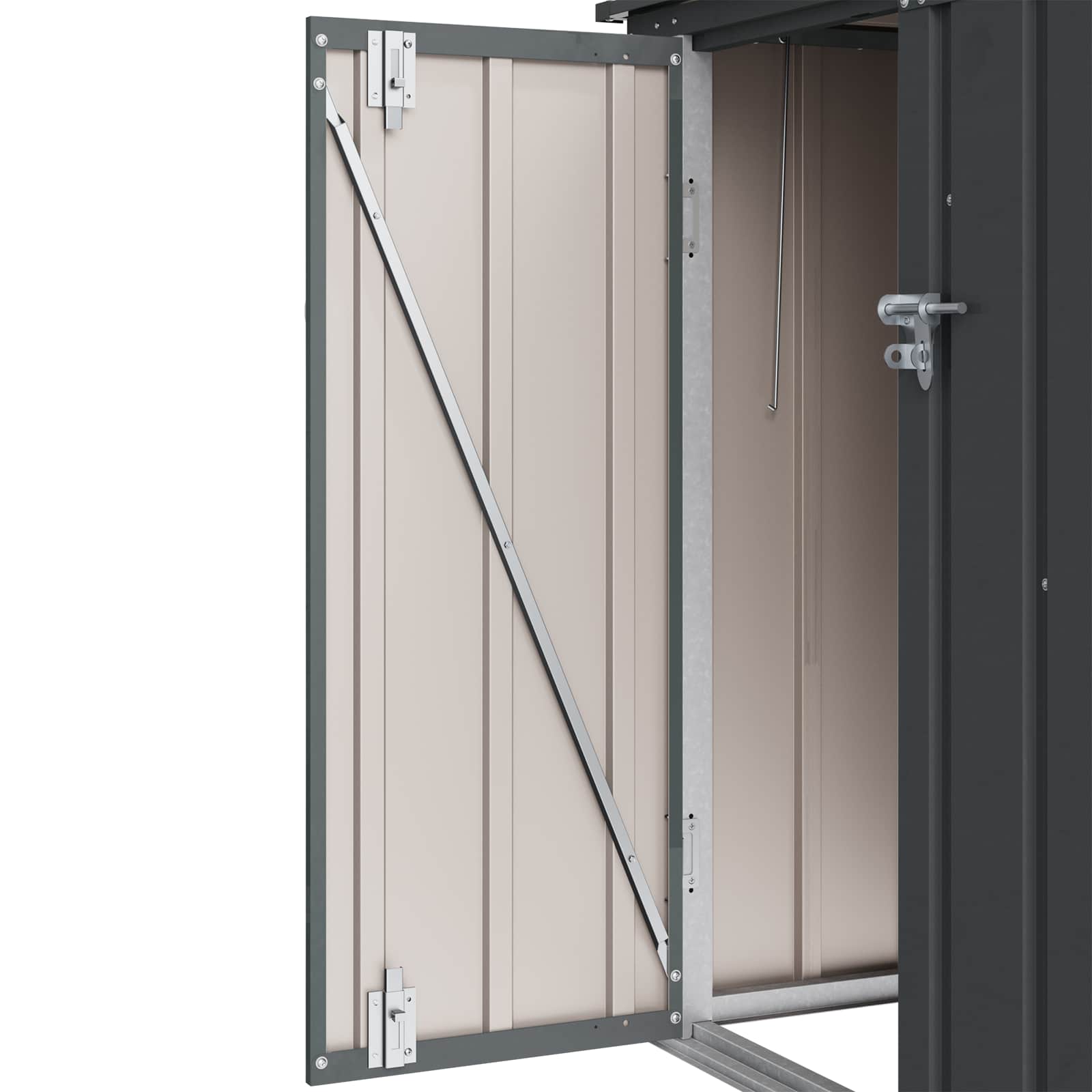 Sodo saugojimo dėžė Juoda 101,5 x 107 x 100 cm Plienas Sodo saugojimo dėžė Juoda 101,5 x 107 x 100 cm Plienas - Image 12