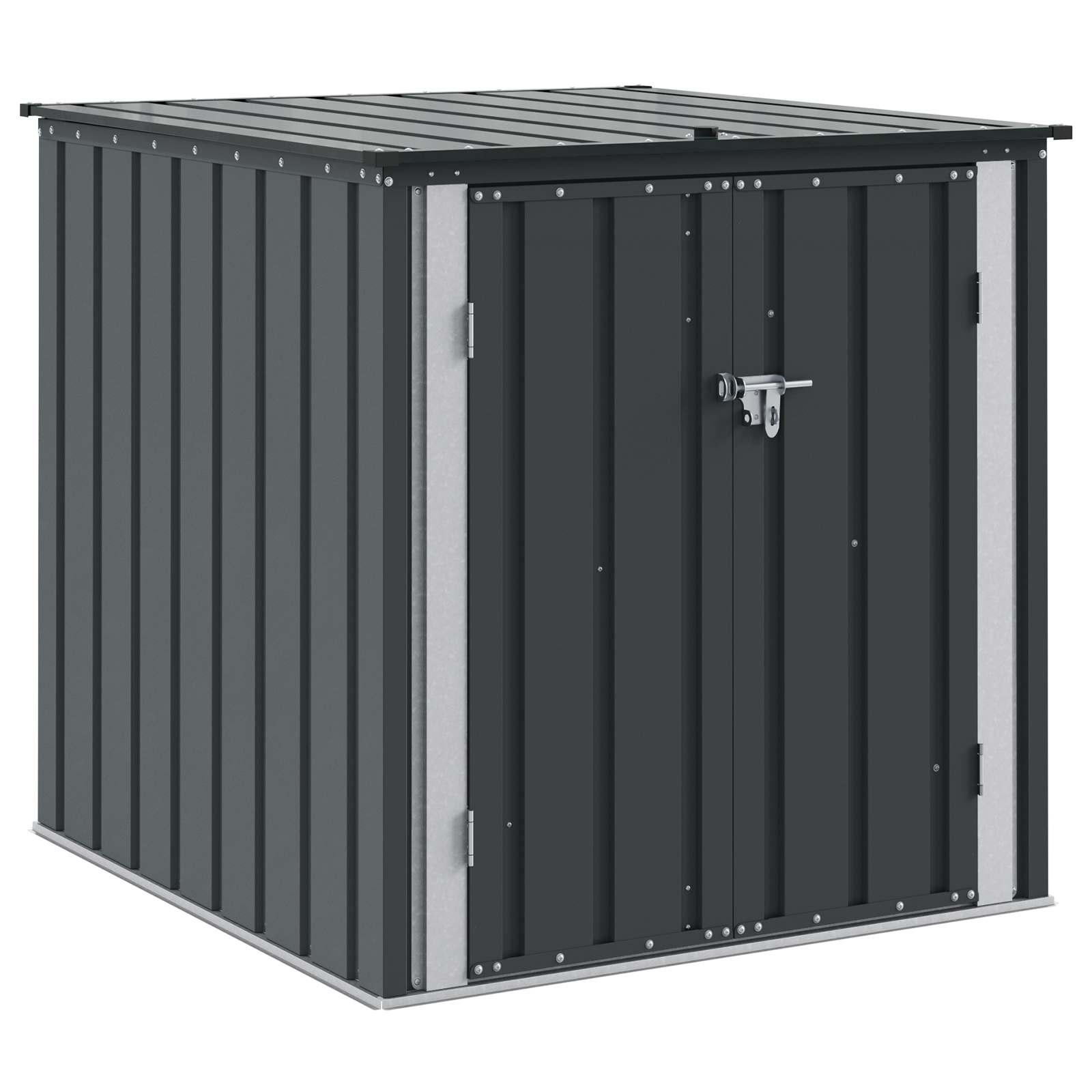 Sodo saugojimo dėžė Juoda 101,5 x 107 x 100 cm Plienas Sodo saugojimo dėžė Juoda 101,5 x 107 x 100 cm Plienas - Image 3