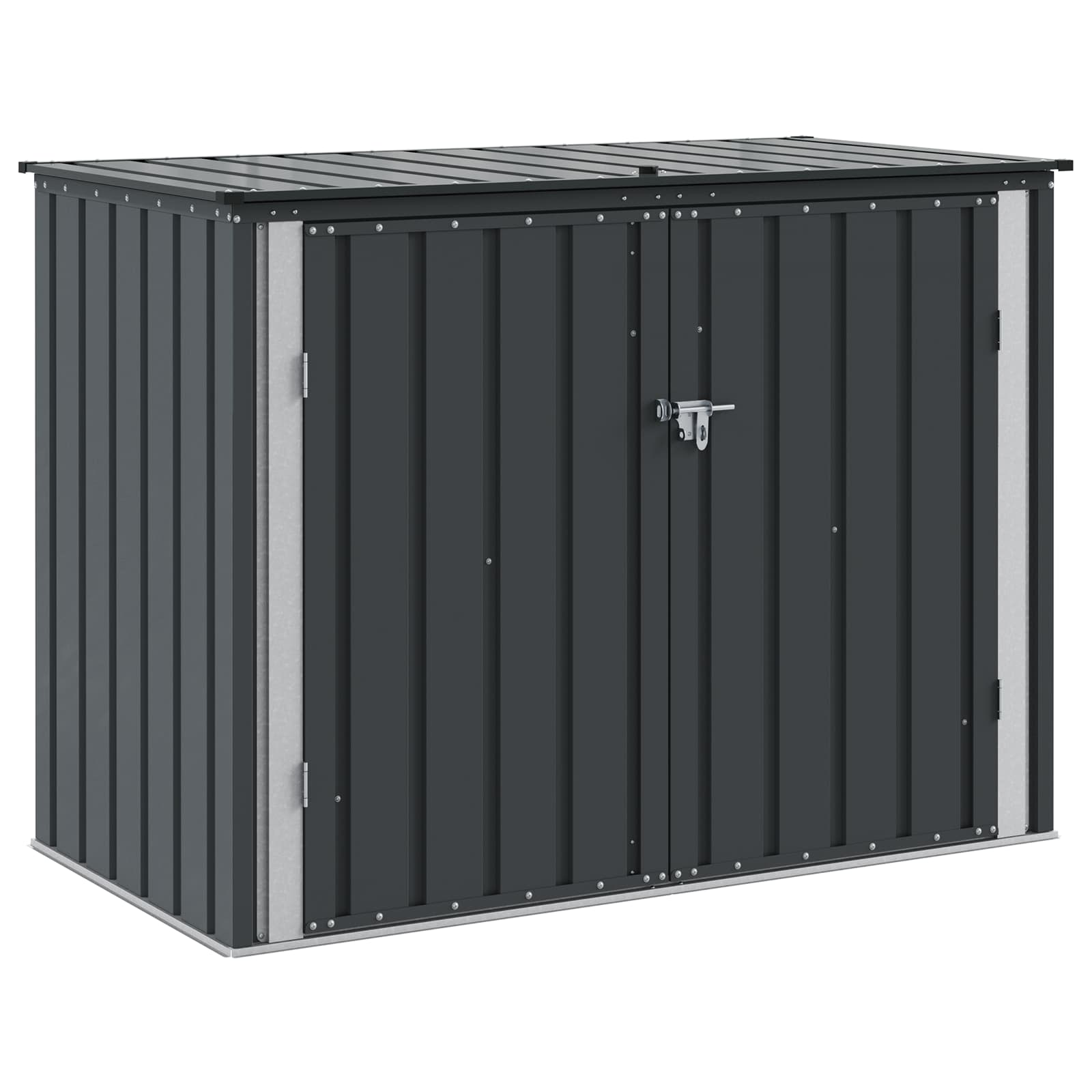 Sodo saugojimo dėžė Juoda 151,5 x 82 x 110,5 cm Plienas Sodo saugojimo dėžė Juoda 151,5 x 82 x 110,5 cm Plienas - Image 3