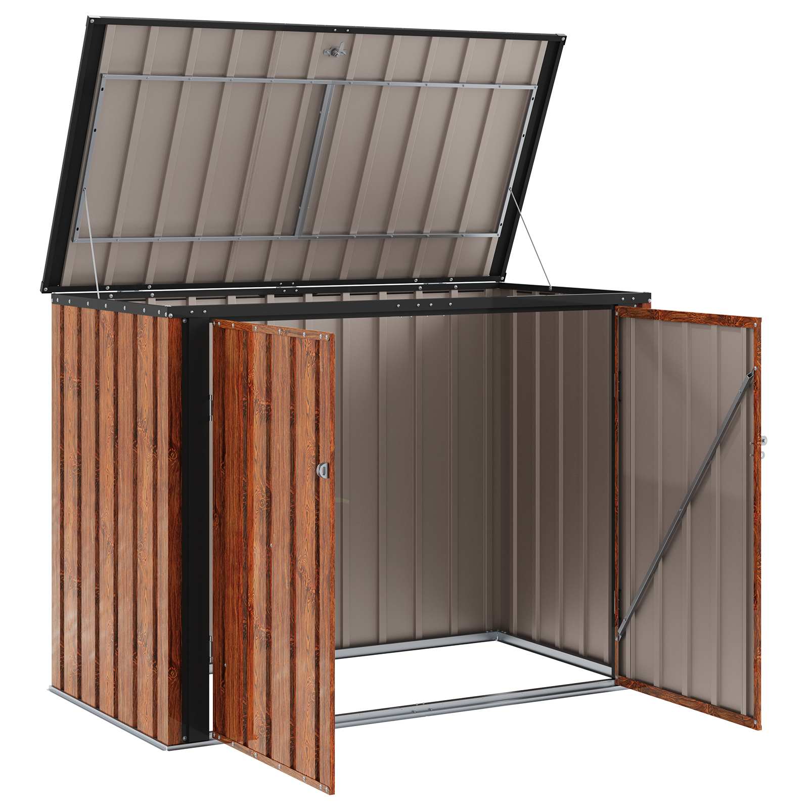 Sodo saugojimo dėžė Ruda 151,5 x 82 x 110,5 cm Plienas Sodo saugojimo dėžė Ruda 151,5 x 82 x 110,5 cm Plienas - Image 7