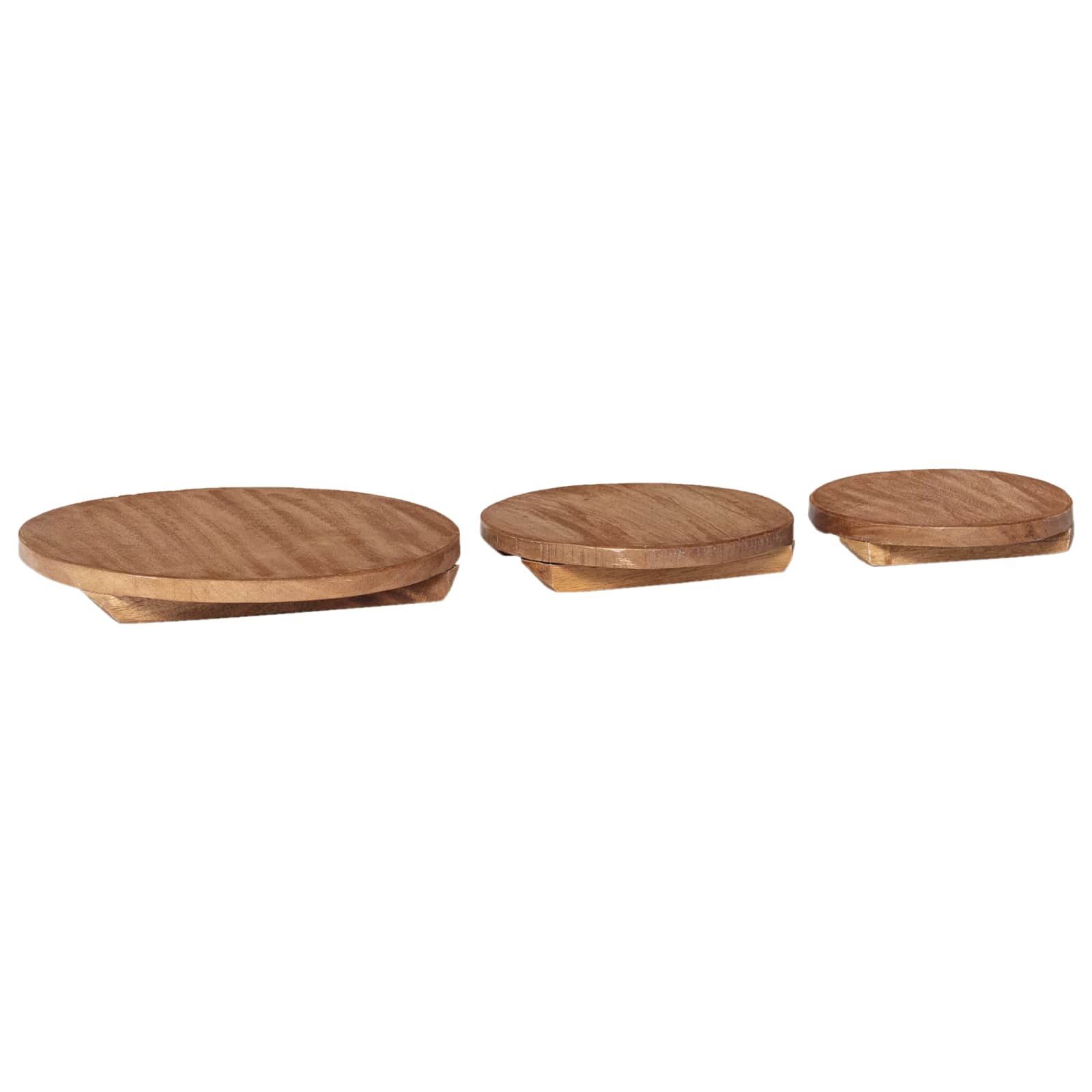 Vazonų stalas 3 vnt. Natūrali 29 x 29 x 3,5 cm Mahogany Medis Vazonų stalas 3 vnt. Natūrali 29 x 29 x 3,5 cm Mahogany Medis - Image 10