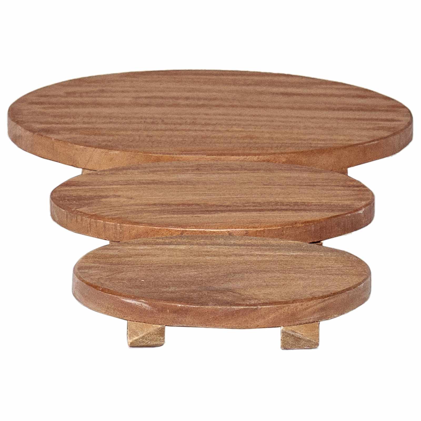 Vazonų stalas 3 vnt. Natūrali 29 x 29 x 3,5 cm Mahogany Medis Vazonų stalas 3 vnt. Natūrali 29 x 29 x 3,5 cm Mahogany Medis - Image 9