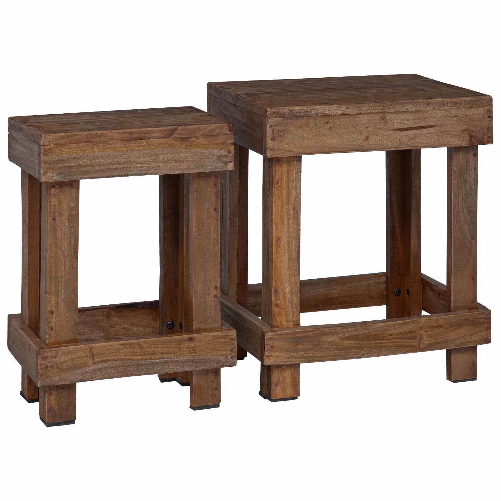 Augalų stovas 2 vnt. Ruda 70 x 11 x 27 cm Mahogany Medis Augalų stovas 2 vnt. Ruda 70 x 11 x 27 cm Mahogany Medis - Image 3