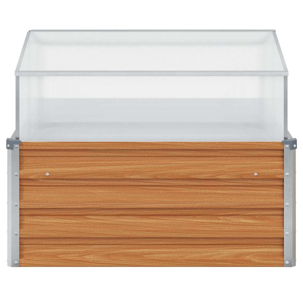 Sodo vazonas su šiltnamiu Šviesiai rudas 100 x 100 x 77 cm Sodo vazonas su šiltnamiu Šviesiai rudas 100 x 100 x 77 cm - Image 7