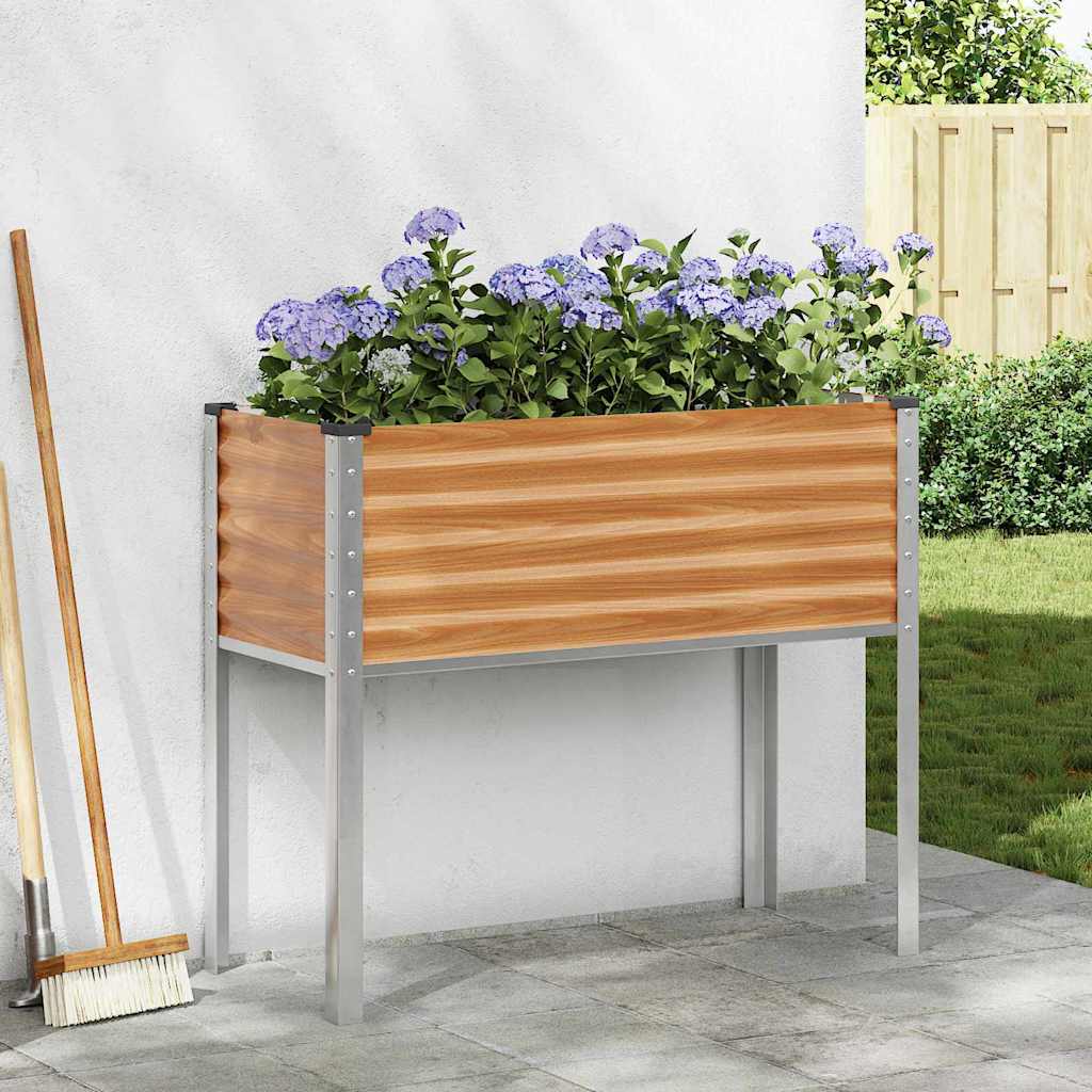 Sodo vazonas Šviesiai rudas 100 x 45 x 90 cm Cinkuota plienas Sodo vazonas Šviesiai rudas 100 x 45 x 90 cm Cinkuota plienas - Image 2