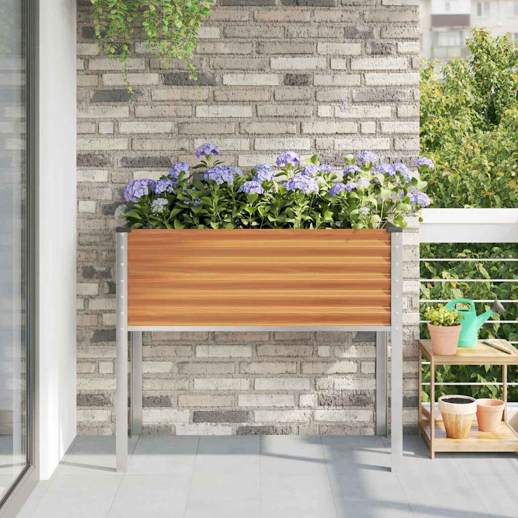 Sodo vazonas Šviesiai rudas 100 x 45 x 90 cm Cinkuota plienas Sodo vazonas Šviesiai rudas 100 x 45 x 90 cm Cinkuota plienas - Image 5