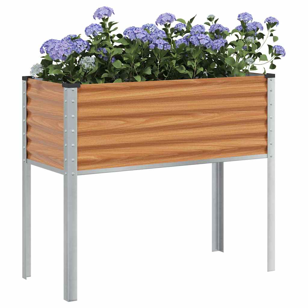 Sodo vazonas Šviesiai rudas 100 x 45 x 90 cm Cinkuota plienas Sodo vazonas Šviesiai rudas 100 x 45 x 90 cm Cinkuota plienas - Image 4