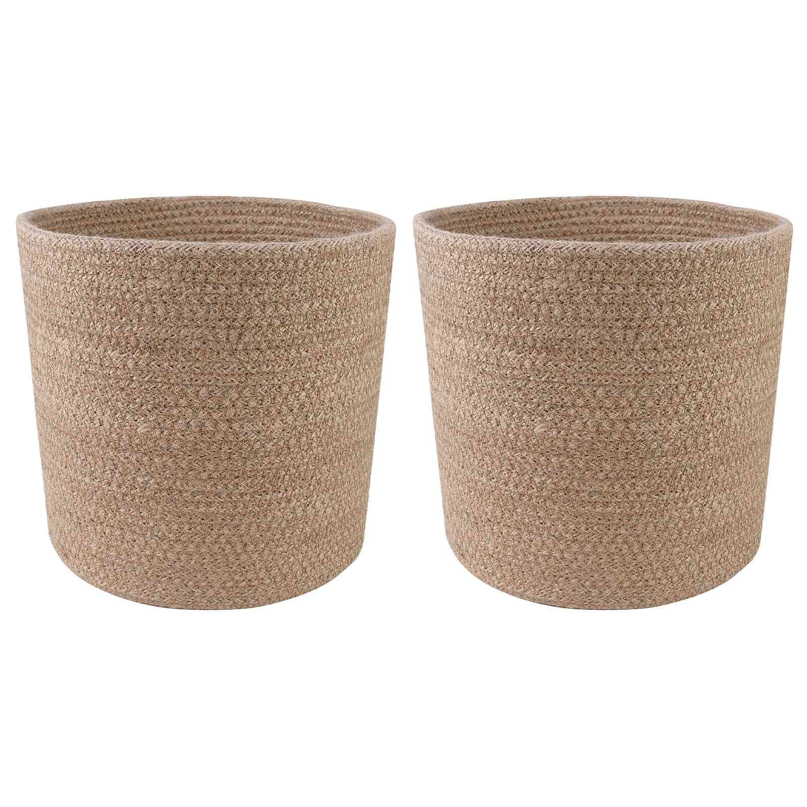 Vazonų rinkinys 2 vnt. Natūrali Ø 21 x 21 cm 100% Tossa Džiutas Vazonų rinkinys 2 vnt. Natūrali Ø 21 x 21 cm 100% Tossa Džiutas - Image 2
