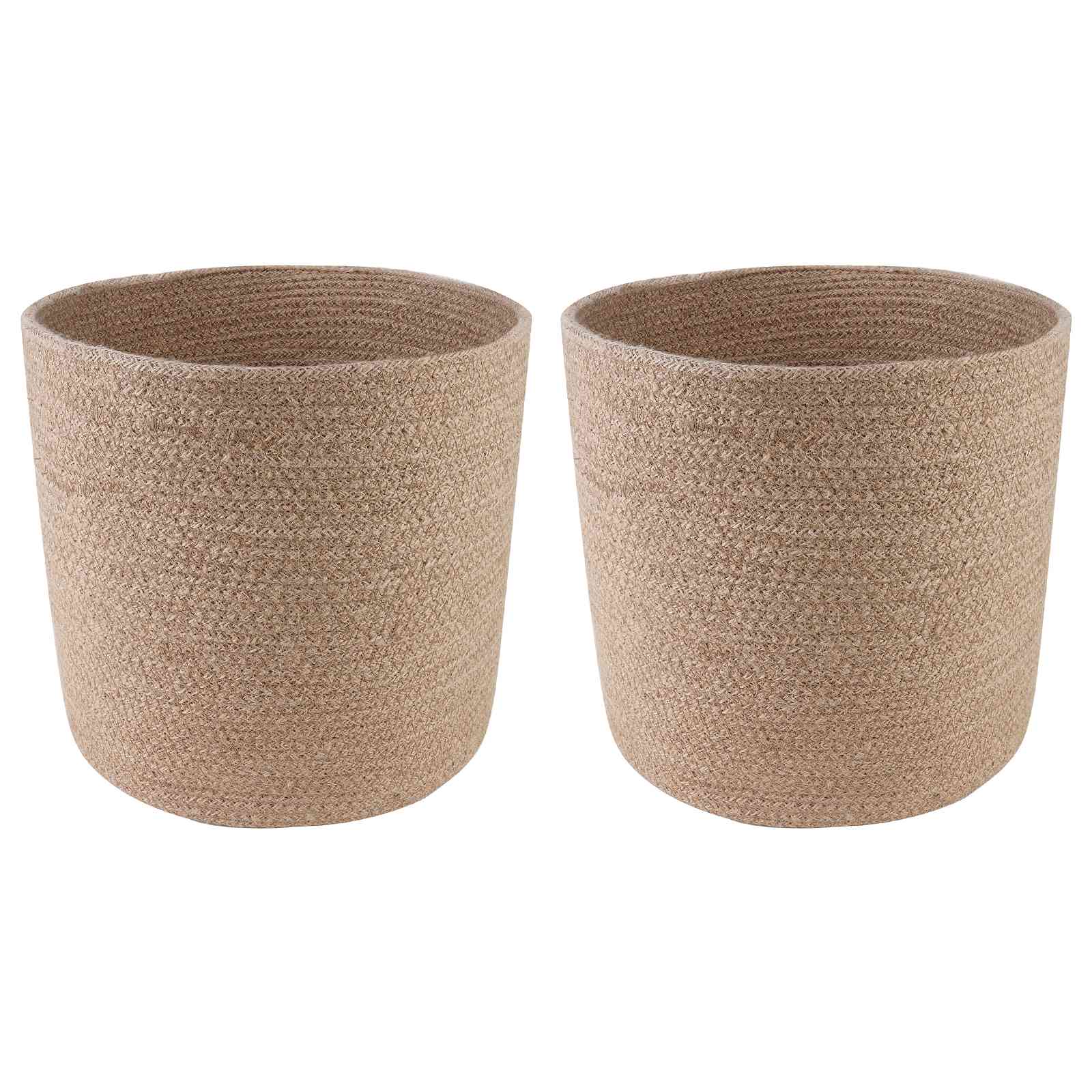 Vazonų rinkinys 2 vnt. Natūrali Ø 28 x 28 cm 100% Tossa Džiutas Vazonų rinkinys 2 vnt. Natūrali Ø 28 x 28 cm 100% Tossa Džiutas - Image 2