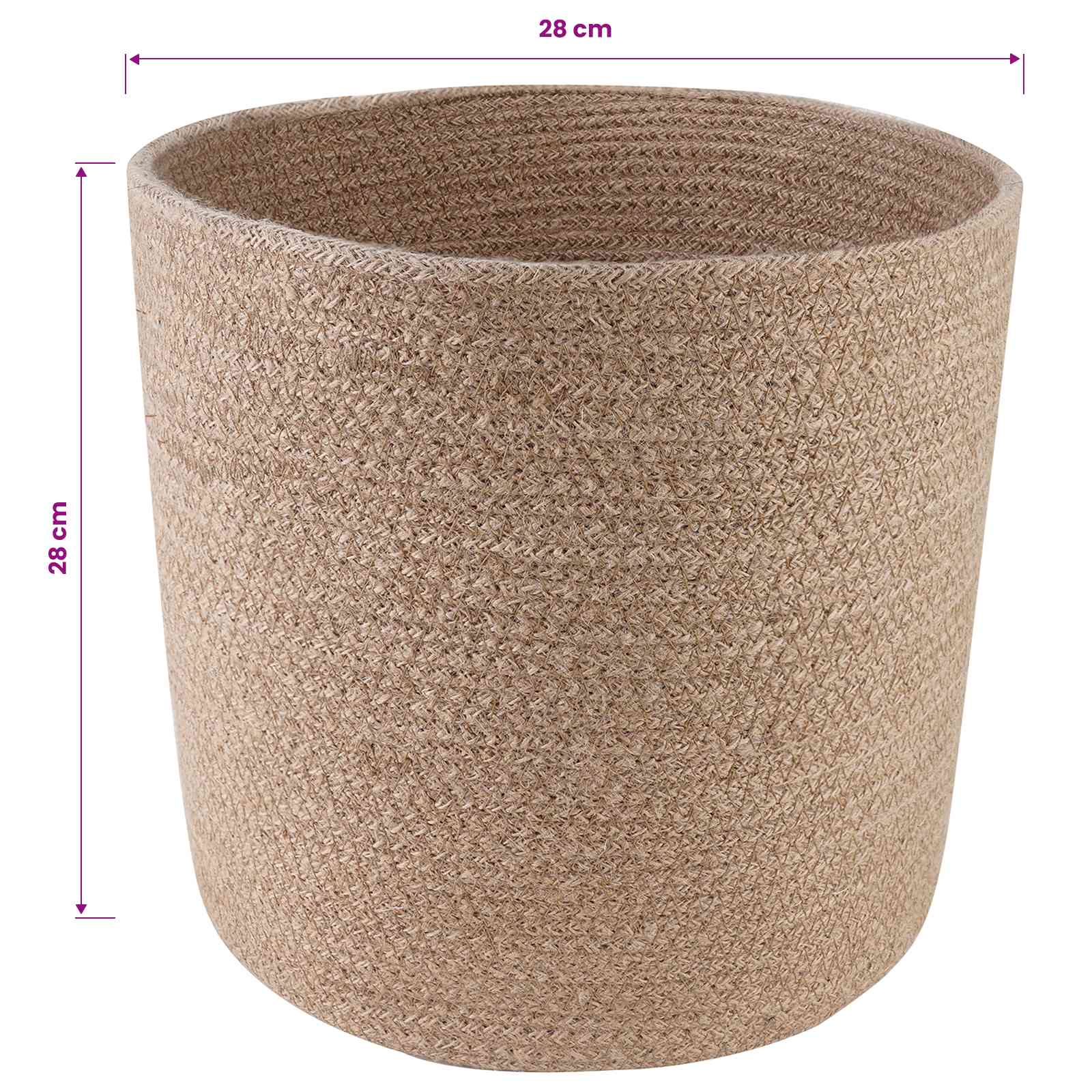 Vazonų rinkinys 2 vnt. Natūrali Ø 28 x 28 cm 100% Tossa Džiutas Vazonų rinkinys 2 vnt. Natūrali Ø 28 x 28 cm 100% Tossa Džiutas