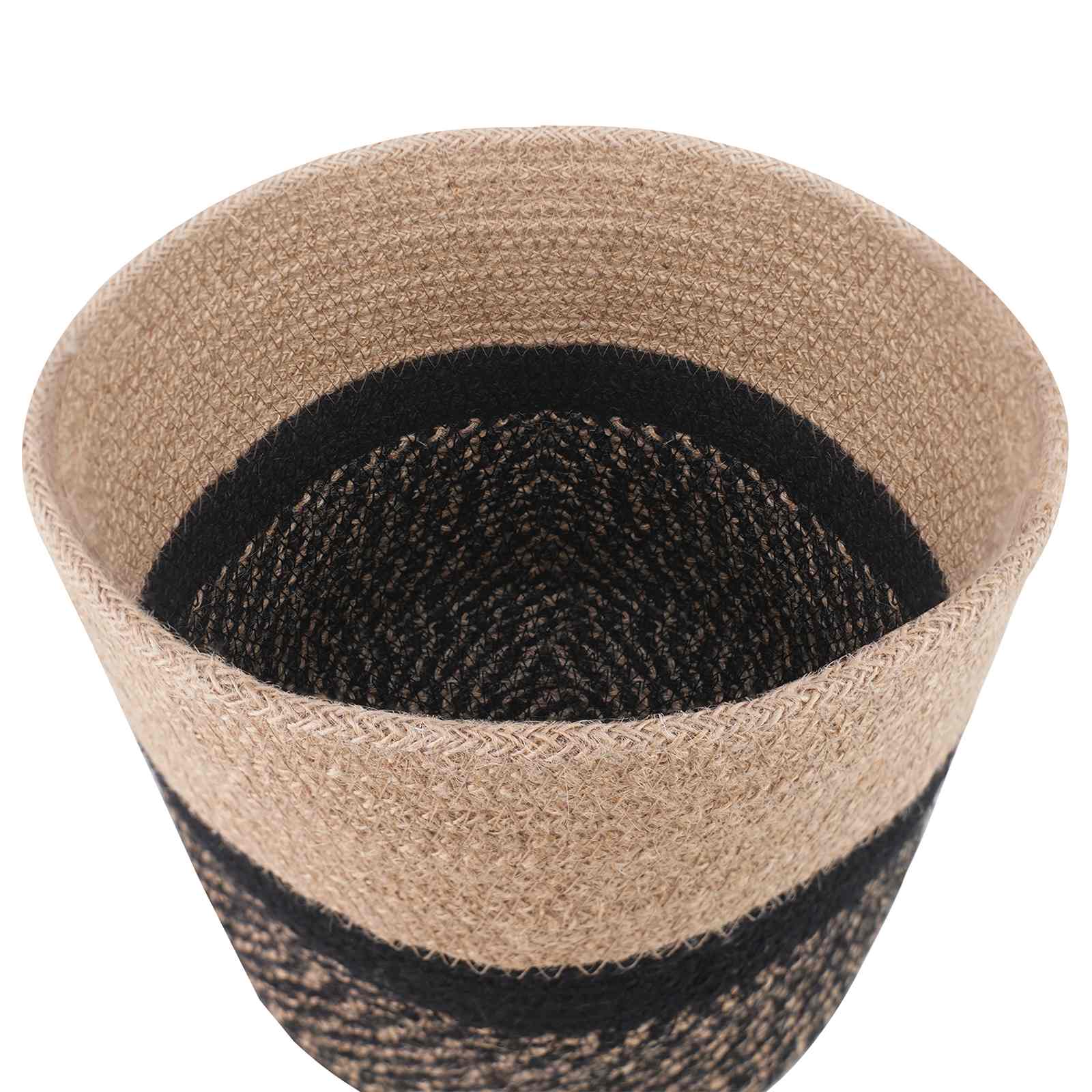 Vazonų rinkinys 2 vnt. Natūrali ir juoda Ø 21 x 21 cm Vazonų rinkinys 2 vnt. Natūrali ir juoda Ø 21 x 21 cm - Image 4
